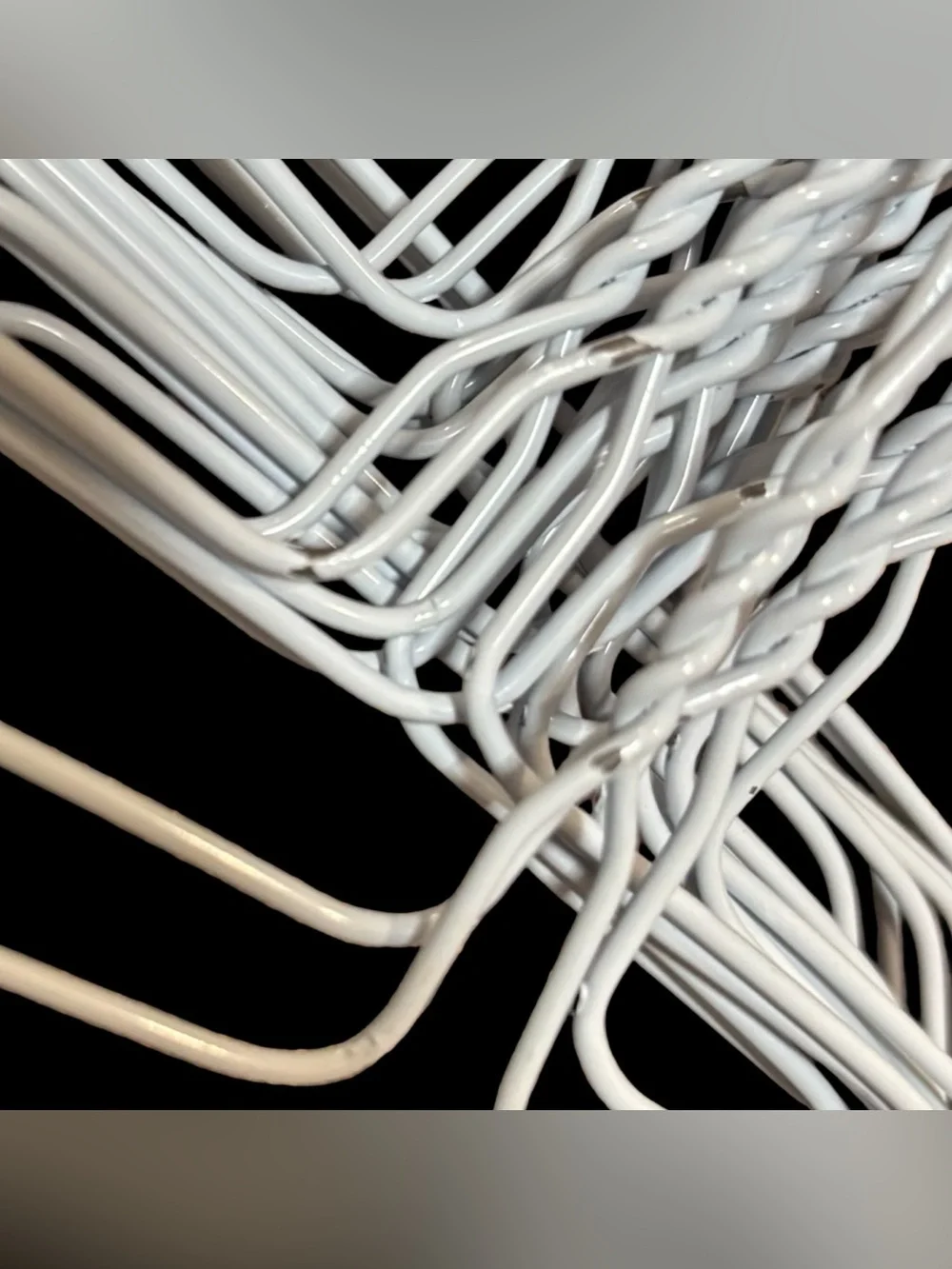 White Wire Hangers - Set of 20 Metal Clothes Hangers